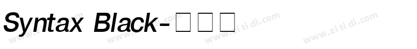 Syntax Black字体转换
